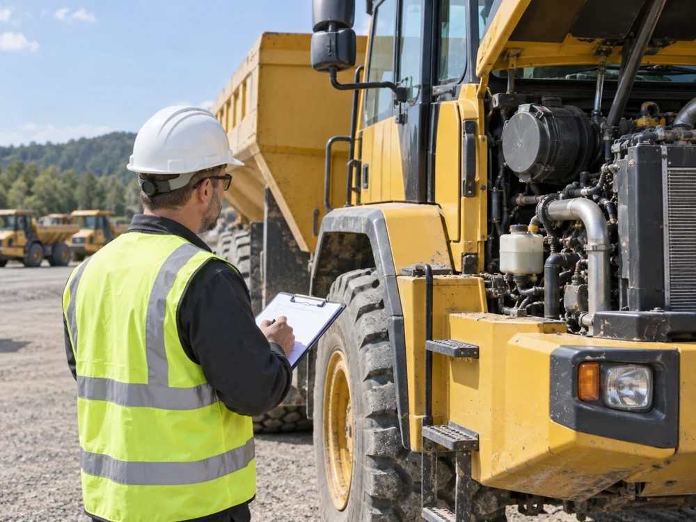 Illustrative vehicle inspection scene