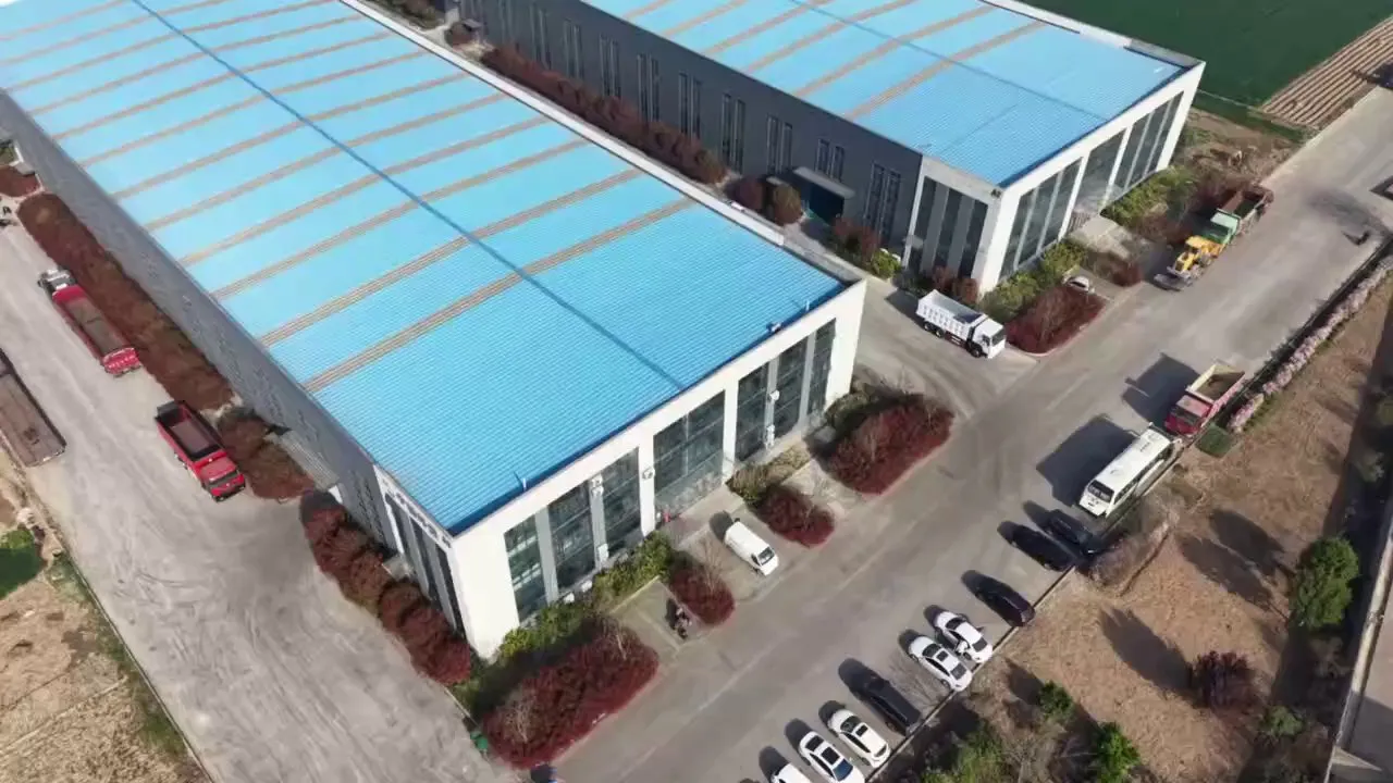 Equipment yard · aerial view