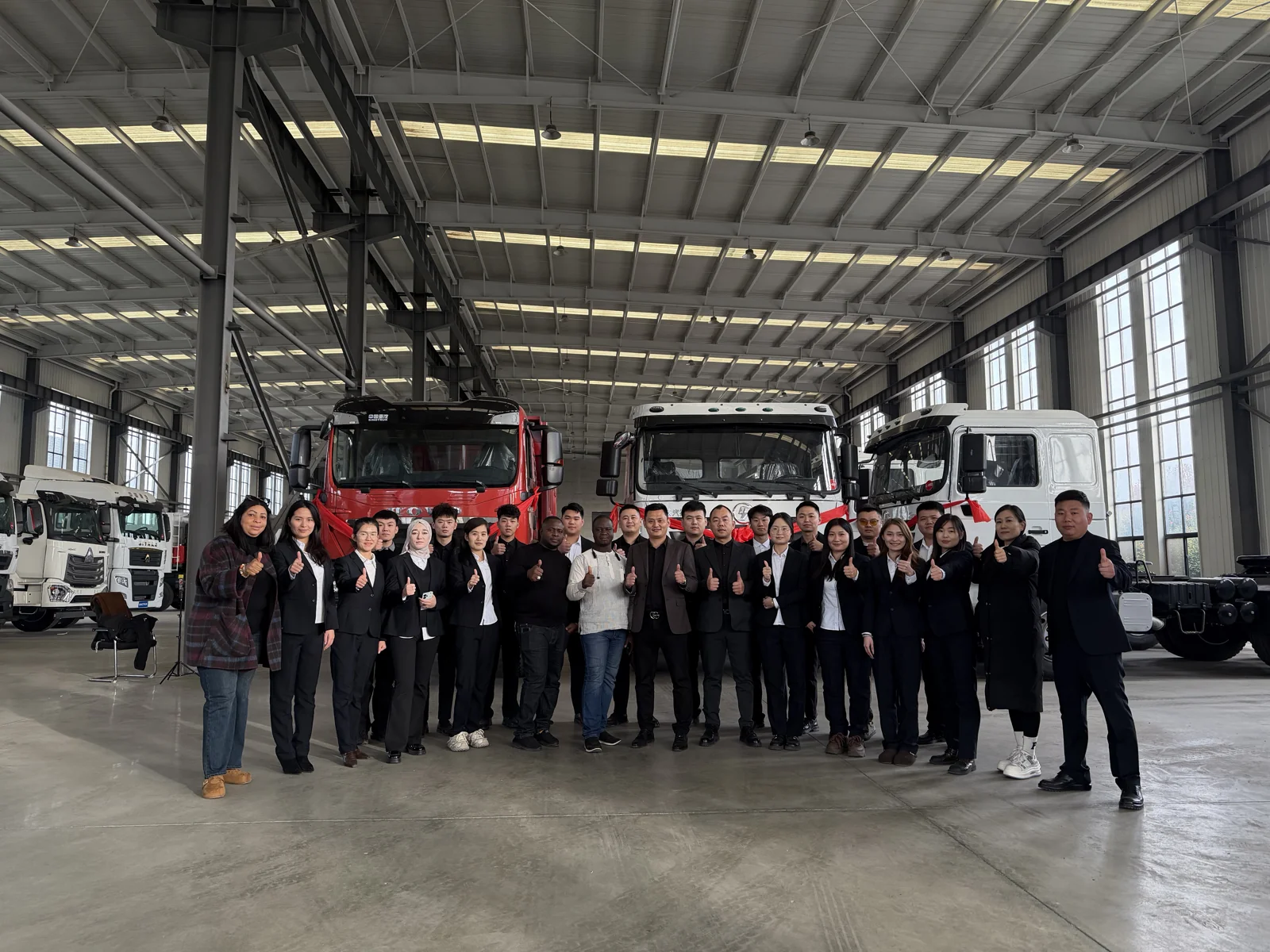 A group photo in the workshop