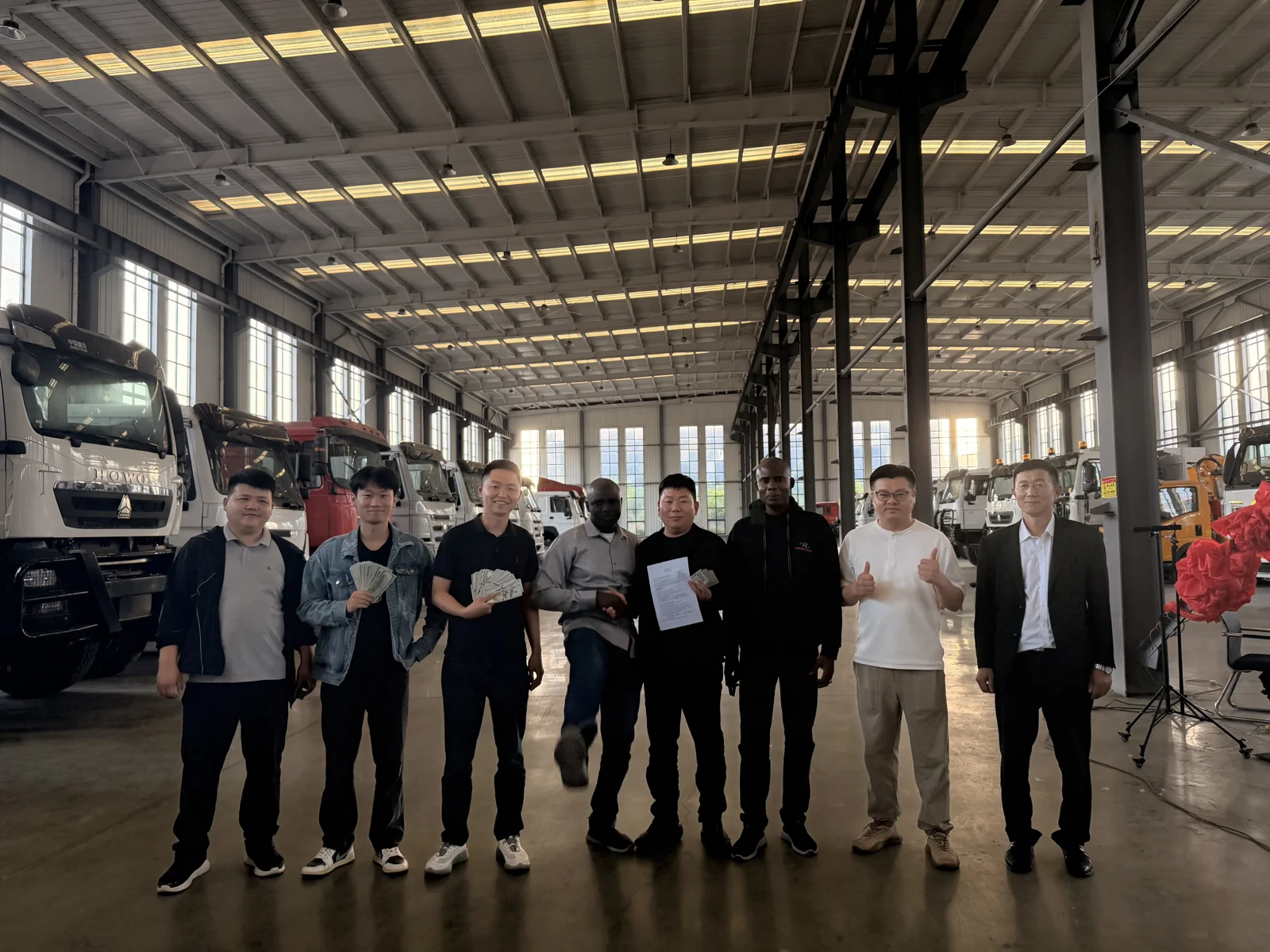 A group visit to the workshop